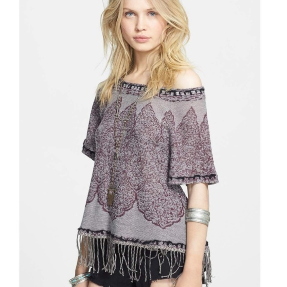 Free People Kilm Swing Top with Fringe